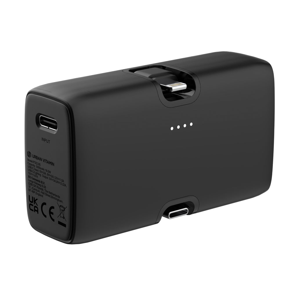 Urban Vitamin Los Angeles 20W Powerbank aus RCS rec. Plastik – schwarz