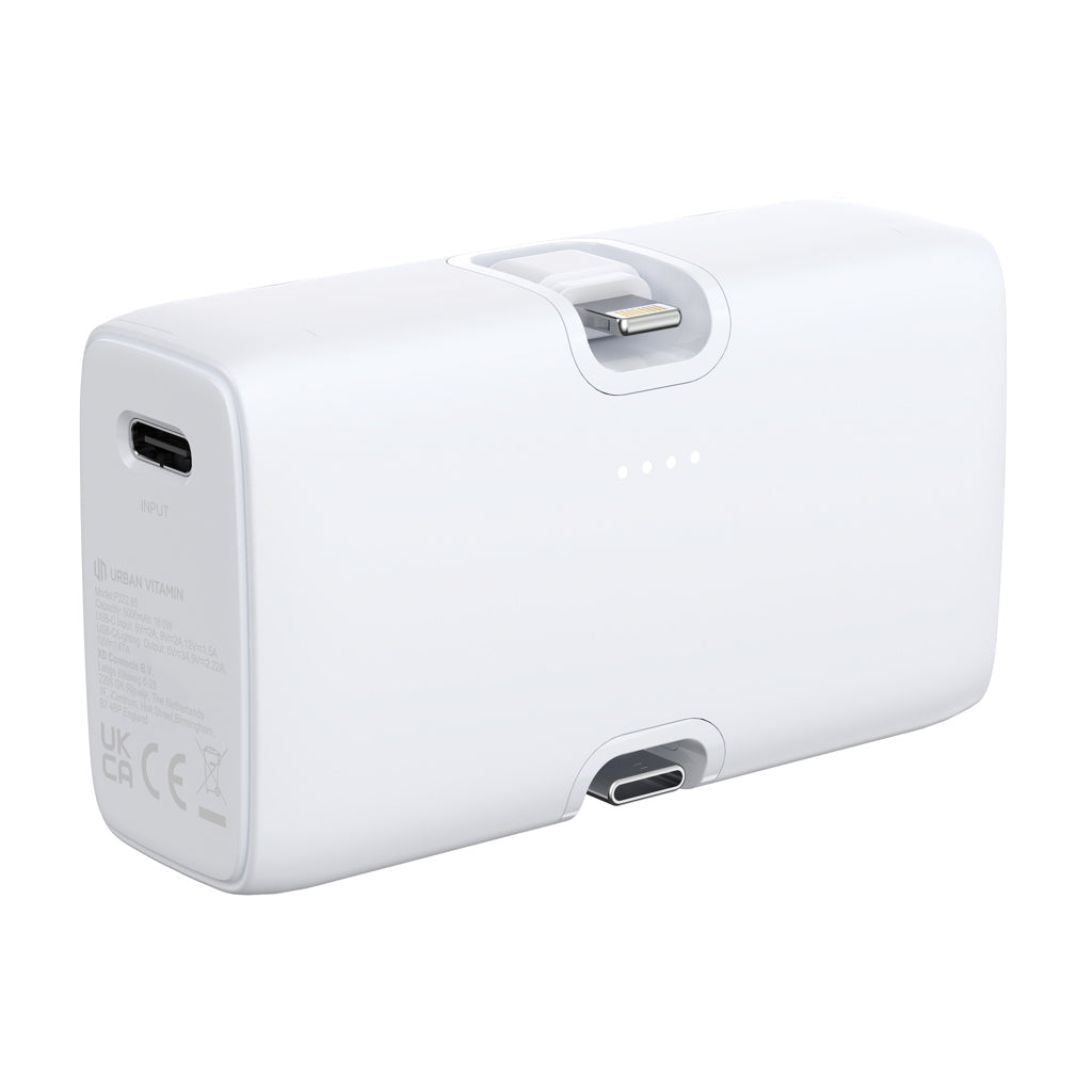 Urban Vitamin Los Angeles 20W Powerbank aus RCS rec. Plastik – weiß