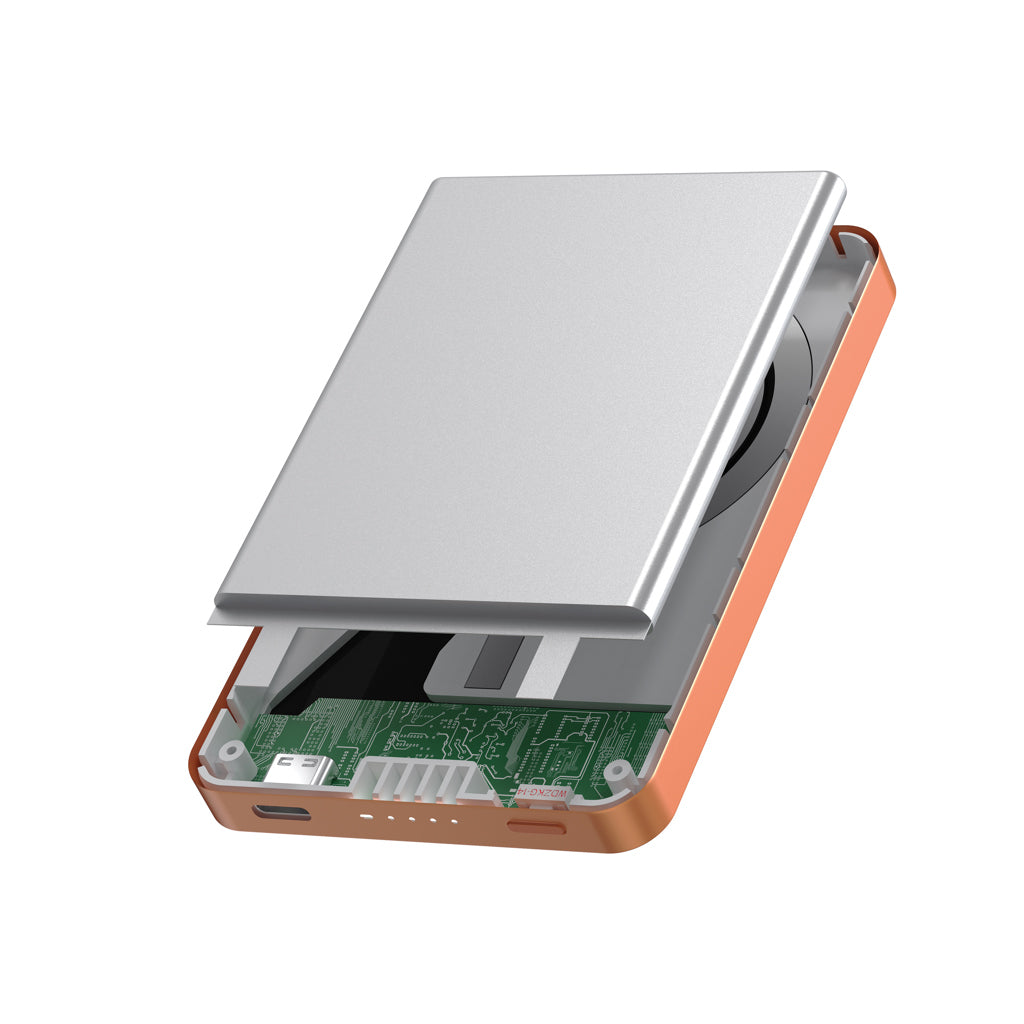 Urban Vitamin Marin 5.000mAh magnet. 15W Wireless Powerbank – orange