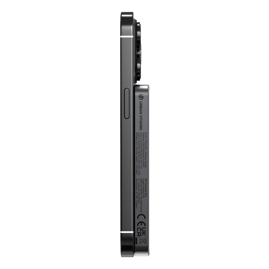 Urban Vitamin Marin 5.000mAh magnet. 15W Wireless Powerbank – schwarz