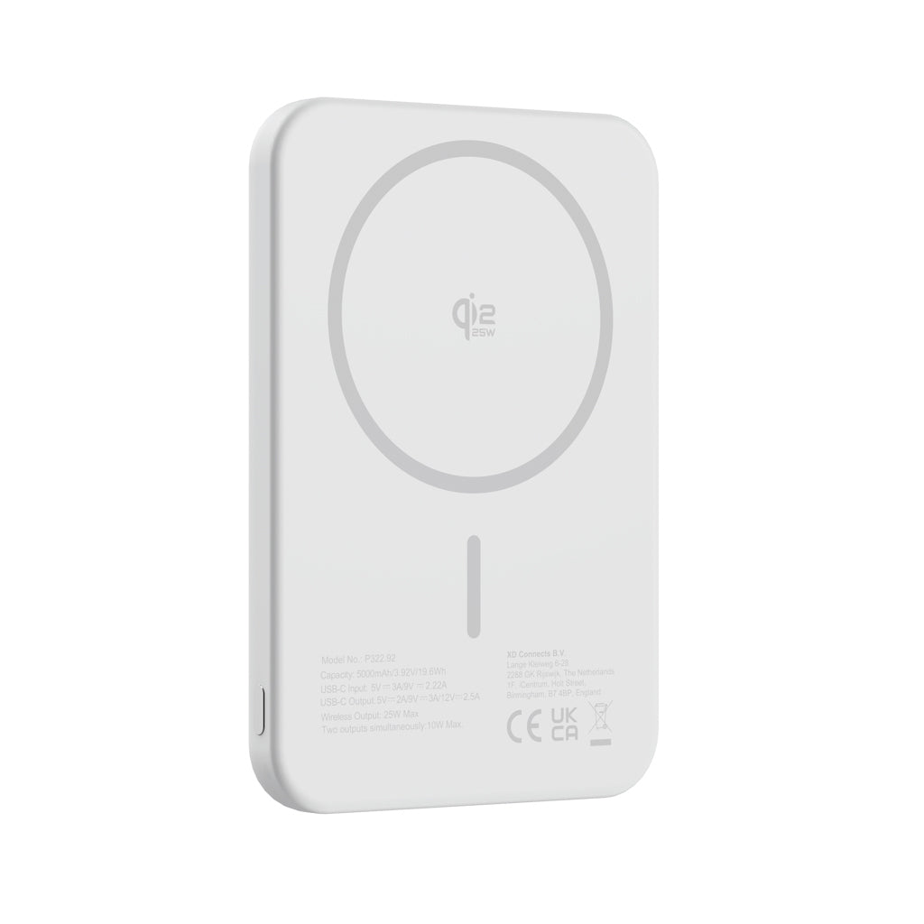 Urban Vitamin Pomona 5000mAh Qi2.2 25W magnetische Powerbank – silber