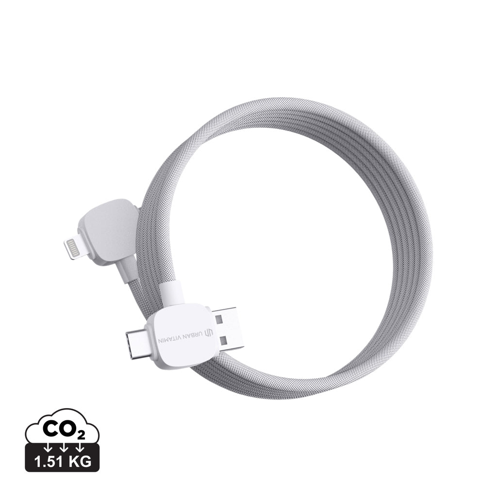 Urban Vitamin Stockton 65W magnet. Kabel RCS recyc. TPE/PET – weiß