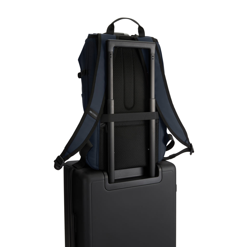 Urban wasserabweisender Anti-Diebstahl Rucksack – navy blau