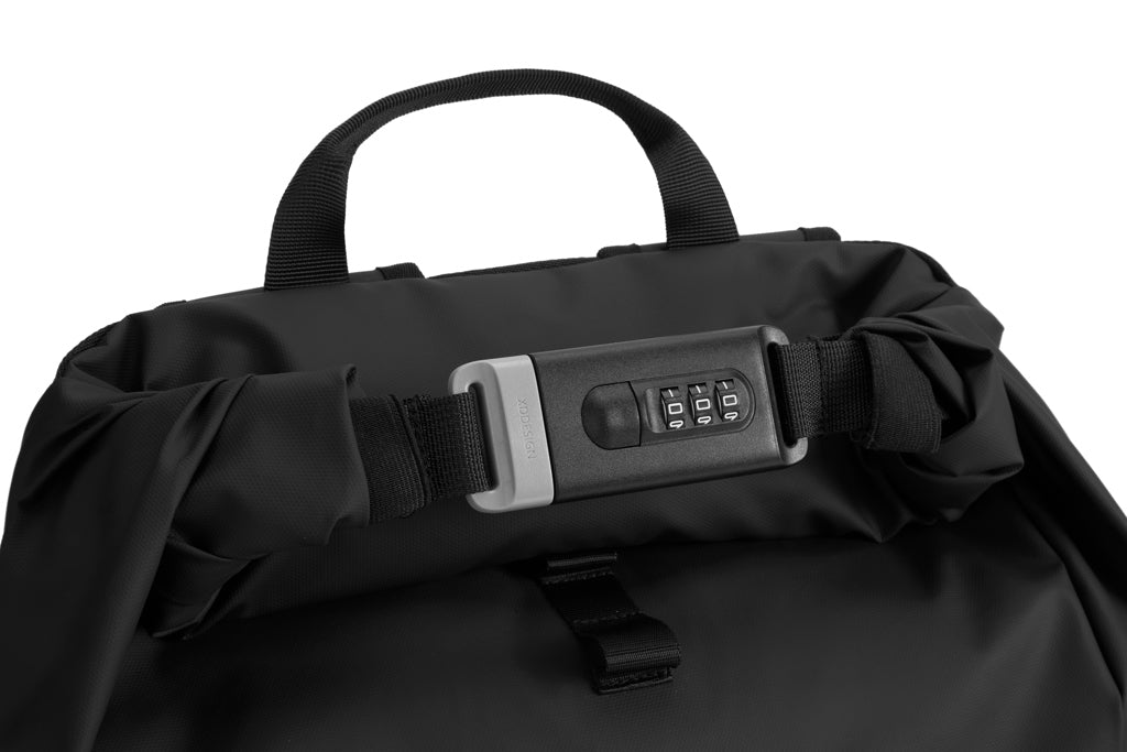 Urban wasserabweisender Anti-Diebstahl Rucksack – schwarz