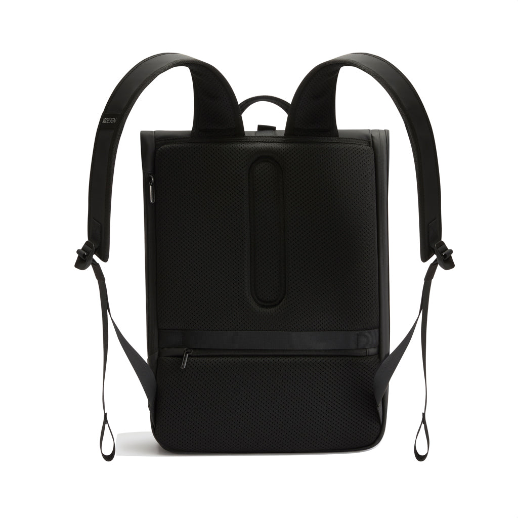 Urban wasserabweisender Flap-Top Rucksack – schwarz