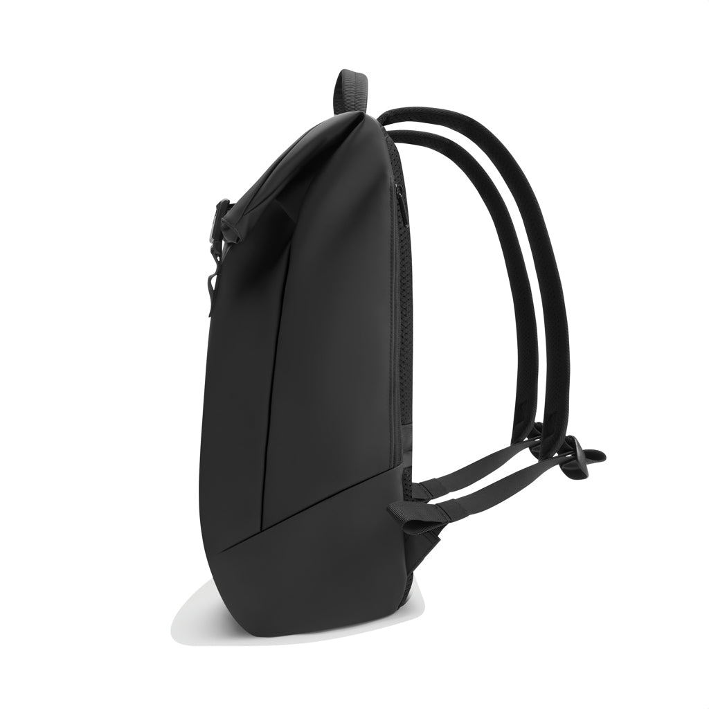 Urban wasserabweisender Flap-Top Rucksack – schwarz