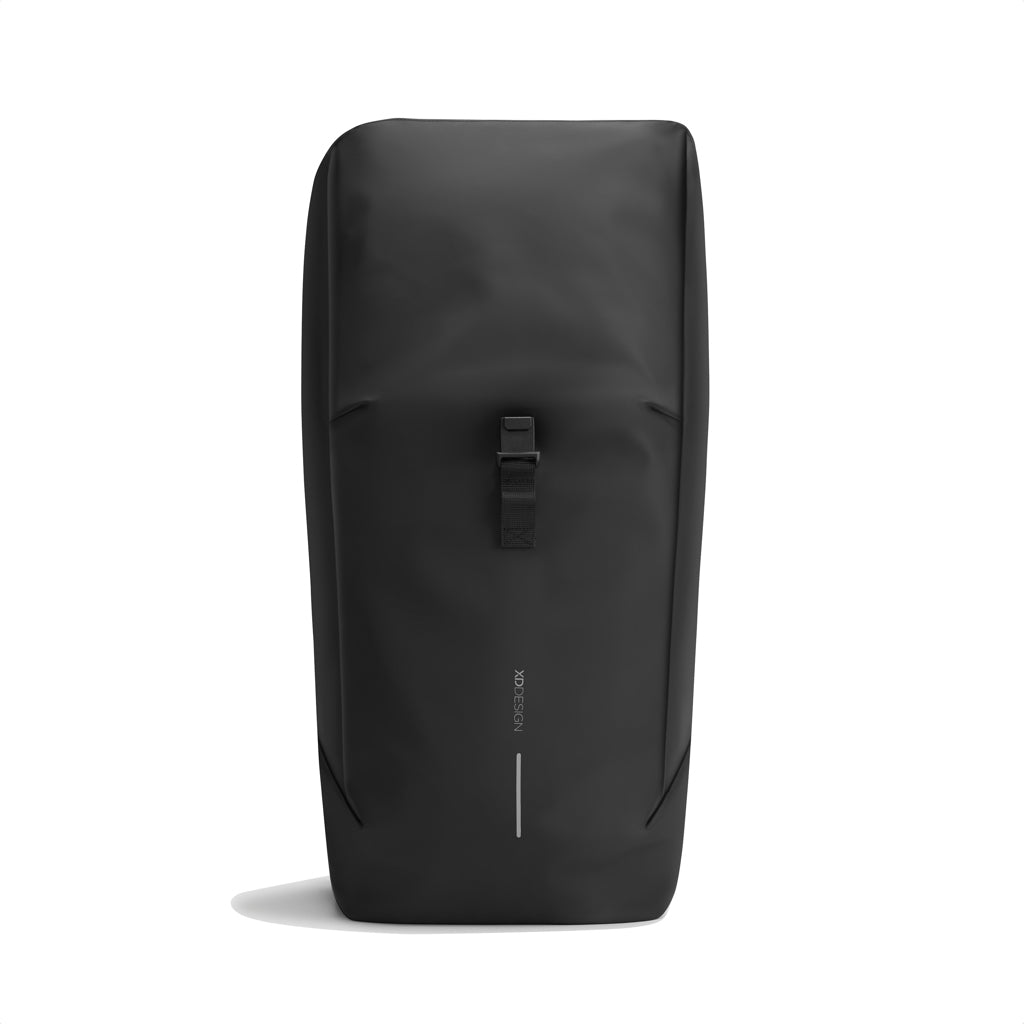 Urban wasserabweisender Flap-Top Rucksack – schwarz