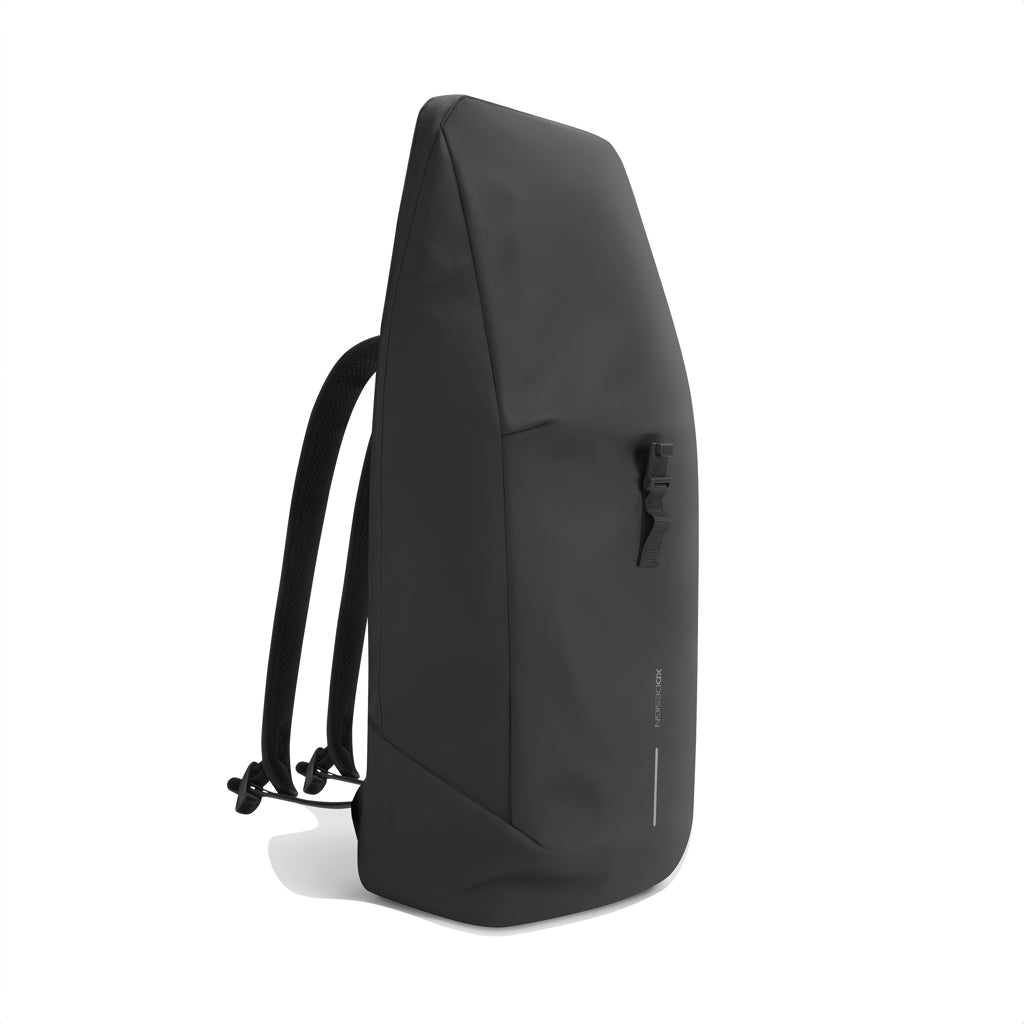 Urban wasserabweisender Flap-Top Rucksack – schwarz