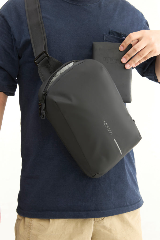 Urban wasserabweisender Sling-Bag – schwarz