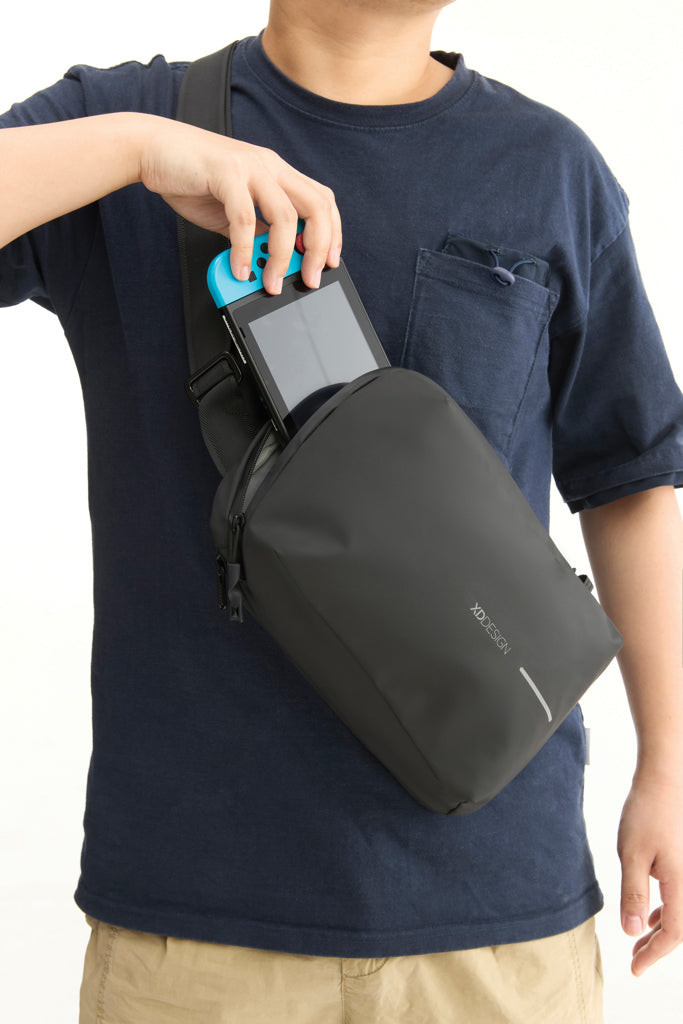 Urban wasserabweisender Sling-Bag – schwarz