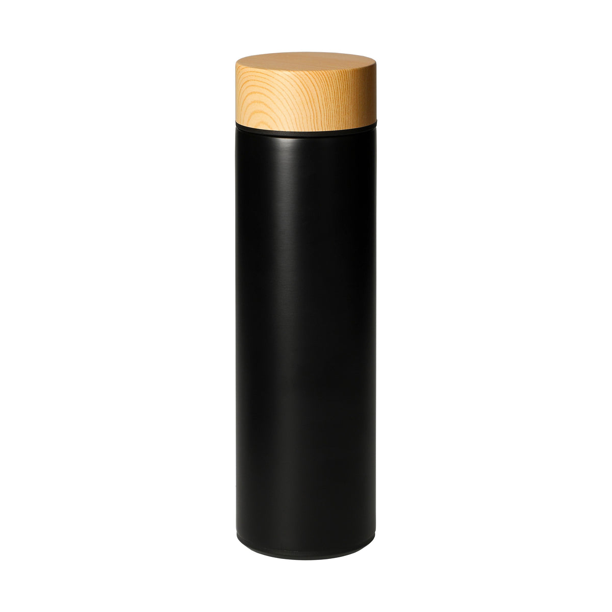 Vakuumflasche „Astana“, 450 ml – Schwarz / Natur