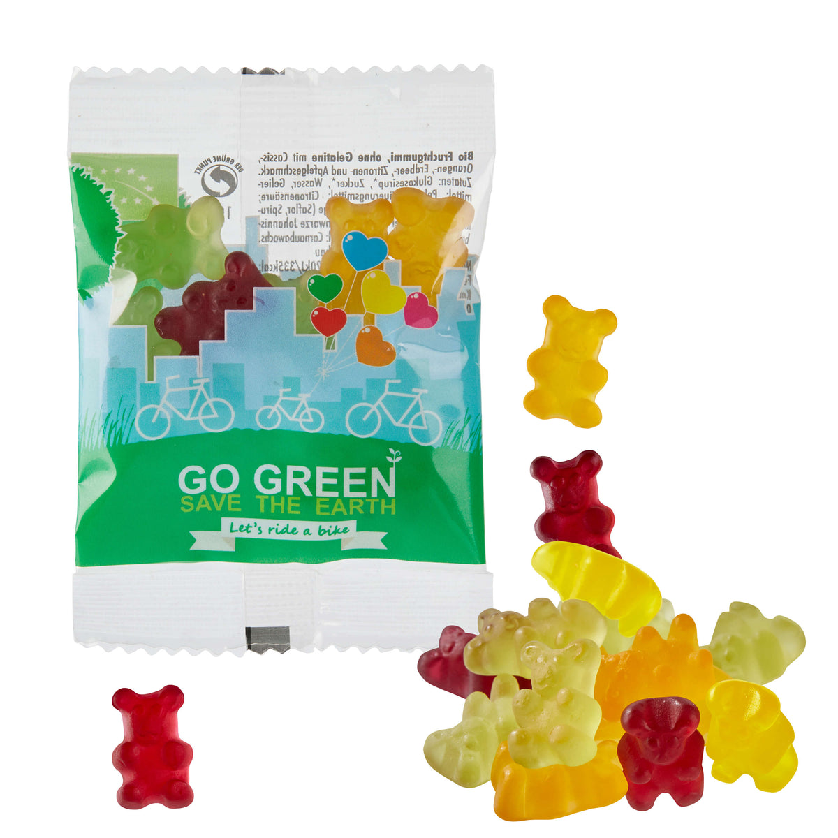 Bio Fruchtgummi Bärchen ohne Gelatine, lose in bunten Farben