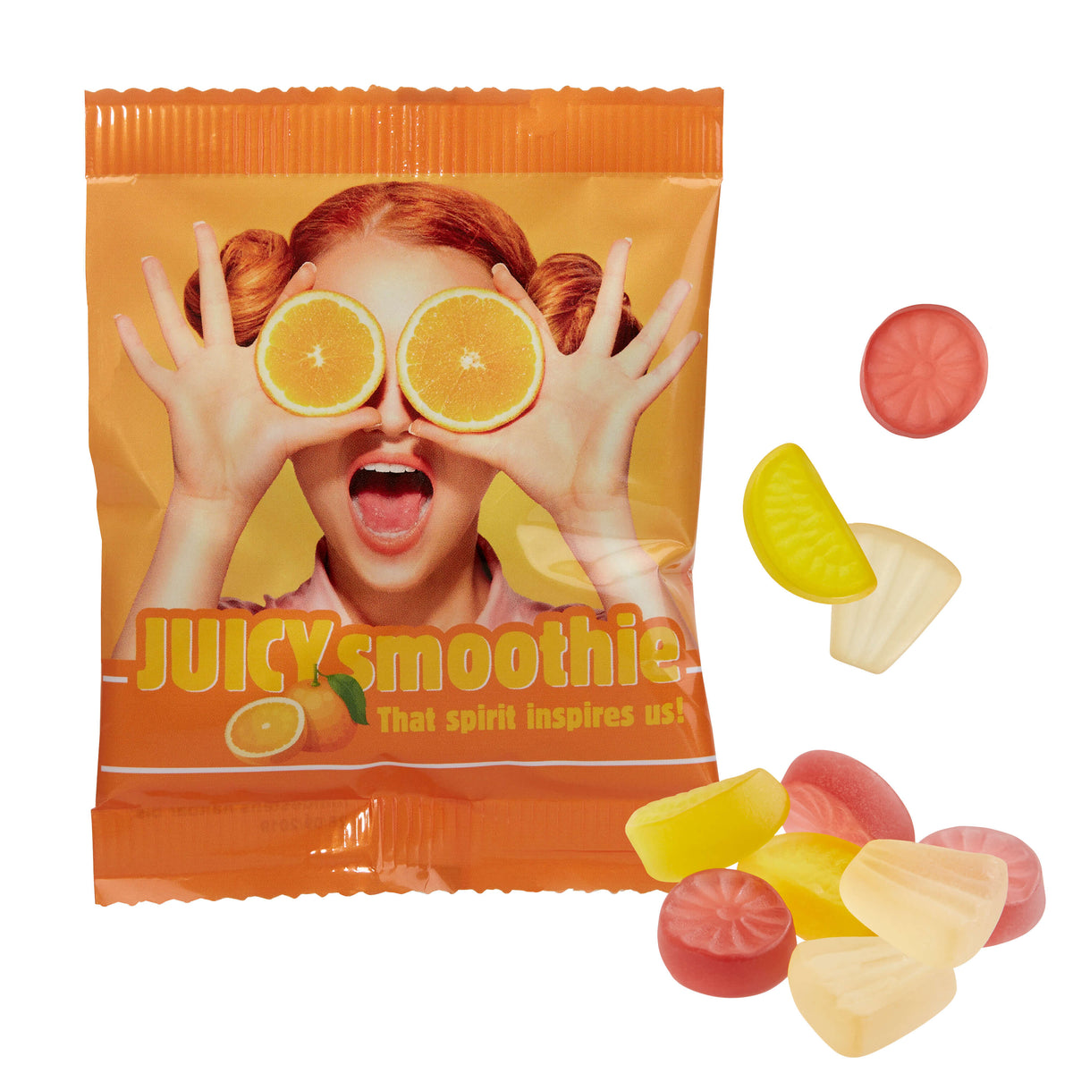 Vegane Exotic Früchtchen im Werbetütchen 100 x 75 mm, 20 g