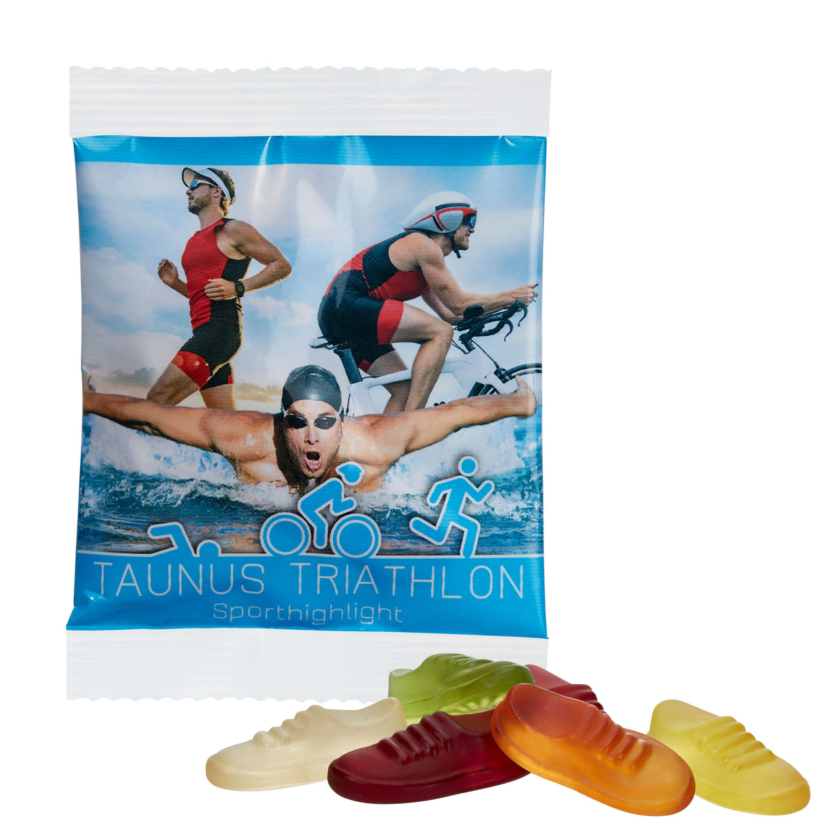 Bunte Fruchtgummi Joggingschuhe ohne Gelatine, lose