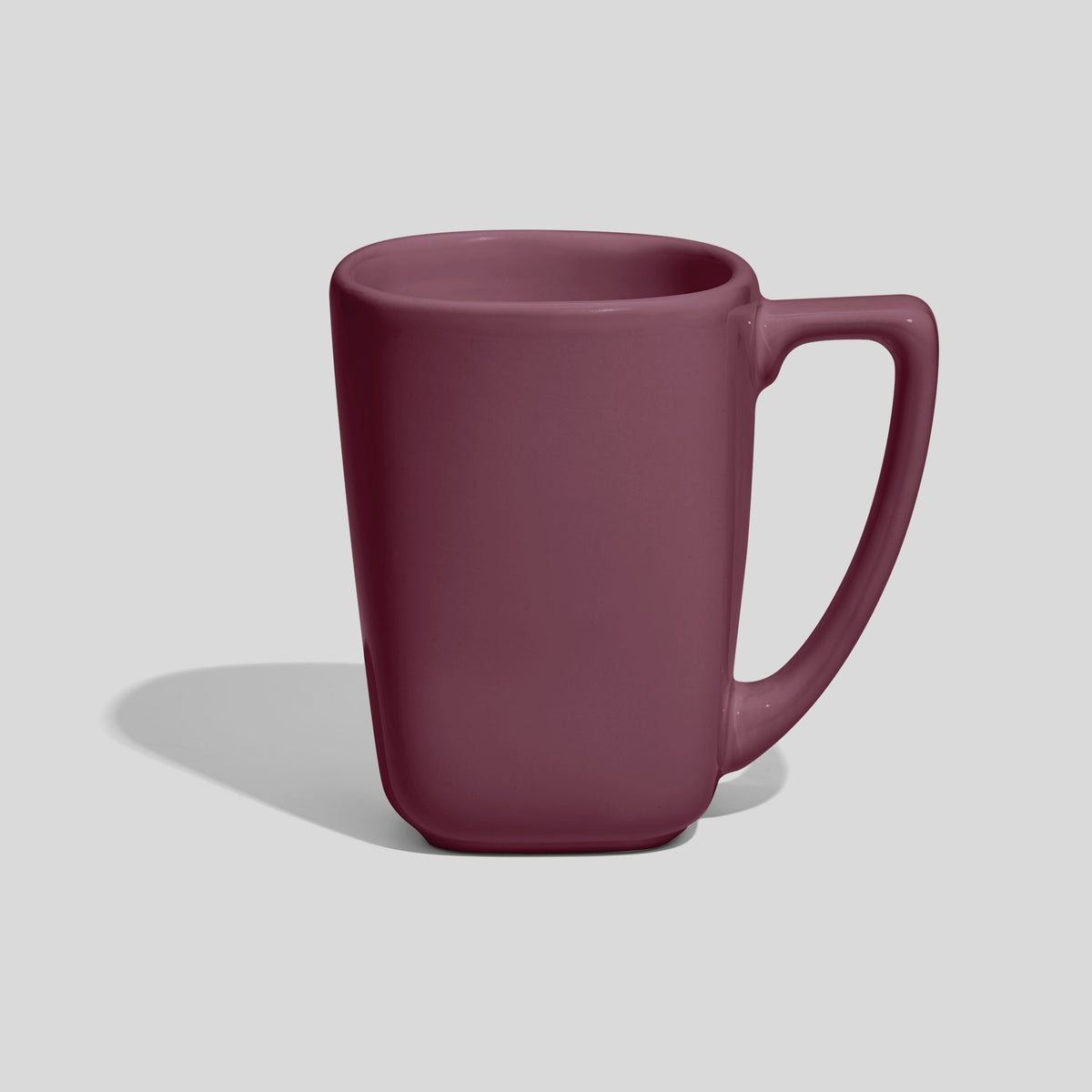 Verjüngte Keramiktasse 240 ml mit Winkelhenkel – Mauve