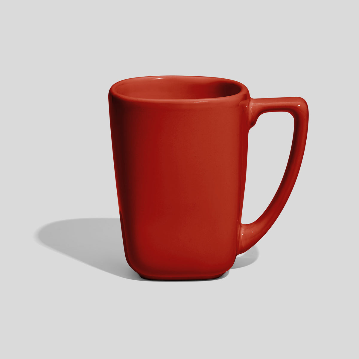 Verjüngte Keramiktasse 240 ml mit Winkelhenkel – Rot