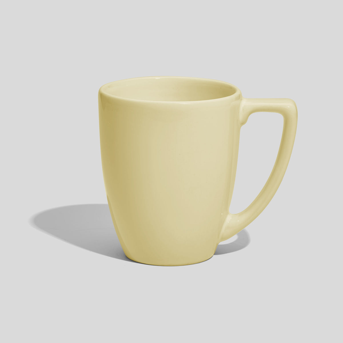 Verjüngte Keramiktasse 250 ml mit Trapezhenkel – Ecru