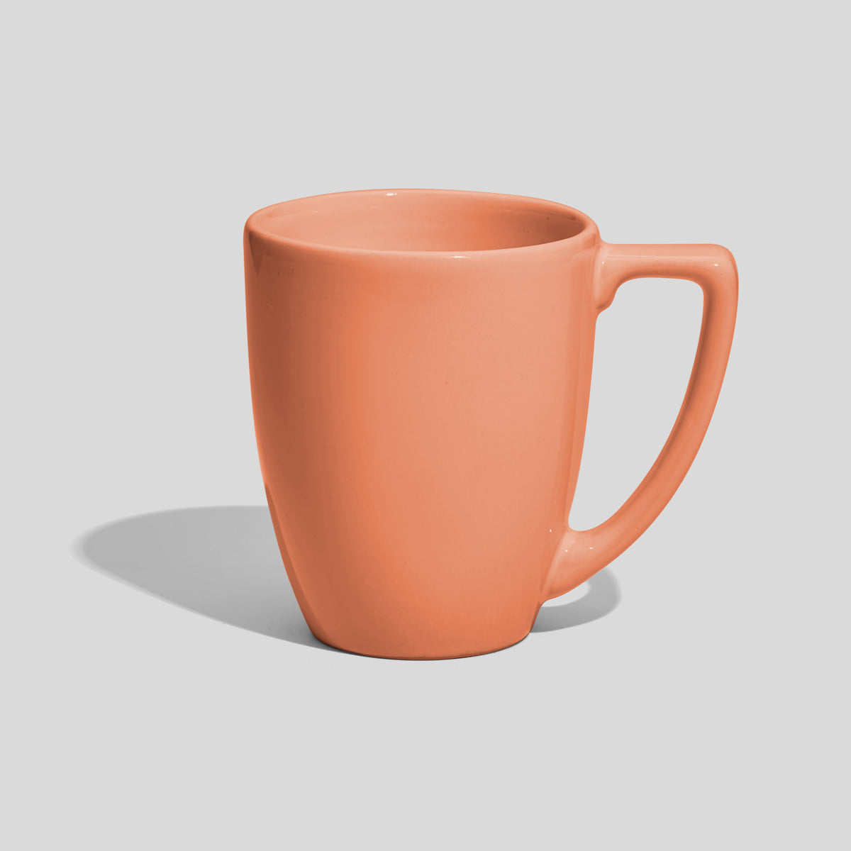 Verjüngte Keramiktasse 250 ml mit Trapezhenkel – Lachs