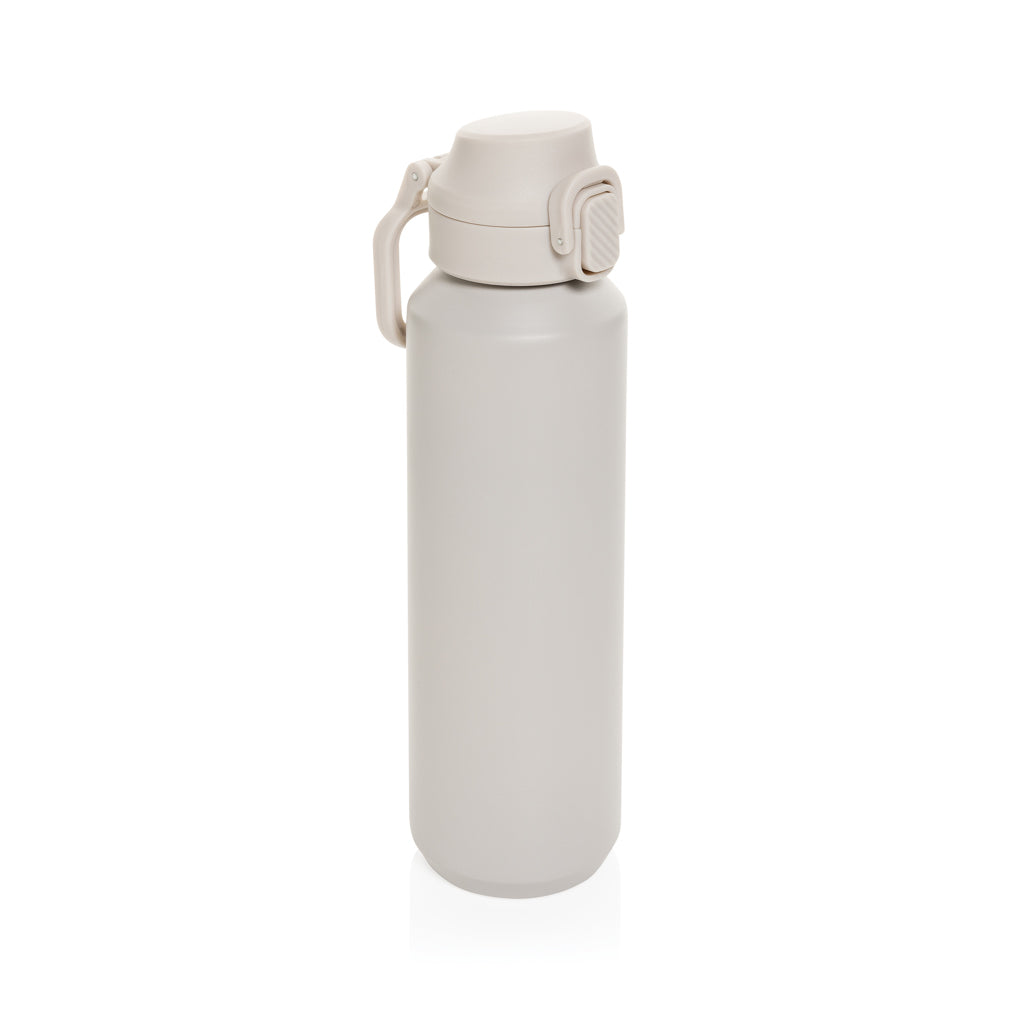 Via RCS Re-Steel Sportflasche mit Verschluss, 600ml – beige
