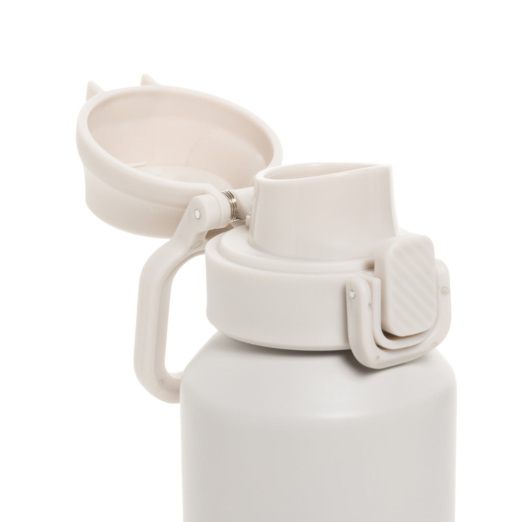 Via RCS Re-Steel Sportflasche mit Verschluss, 600ml – beige