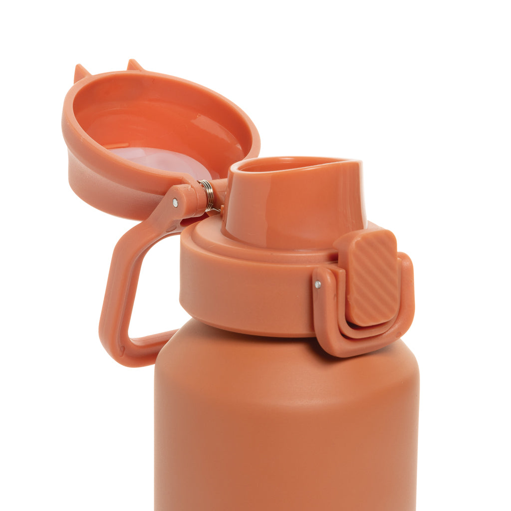 Via RCS Re-Steel Sportflasche mit Verschluss, 600ml – orange