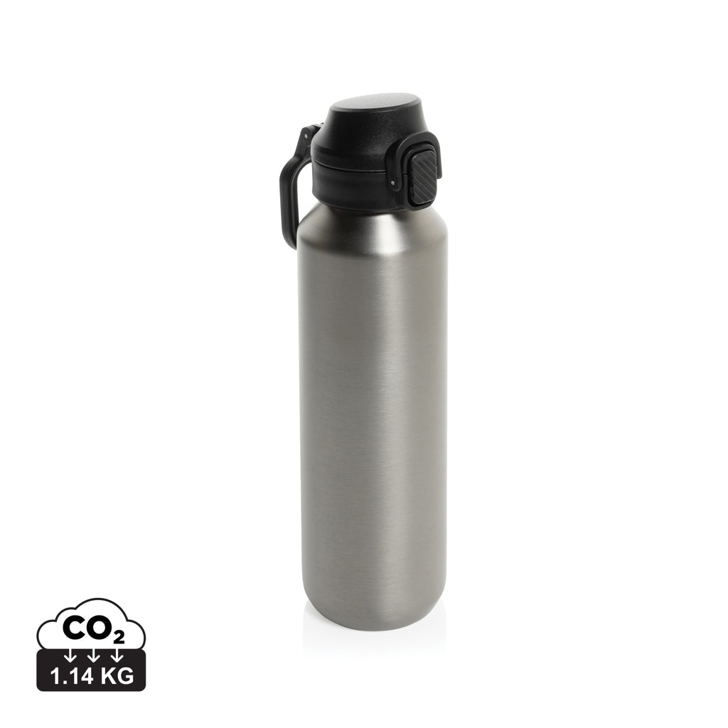 Via RCS Re-Steel Sportflasche mit Verschluss, 600ml – silber