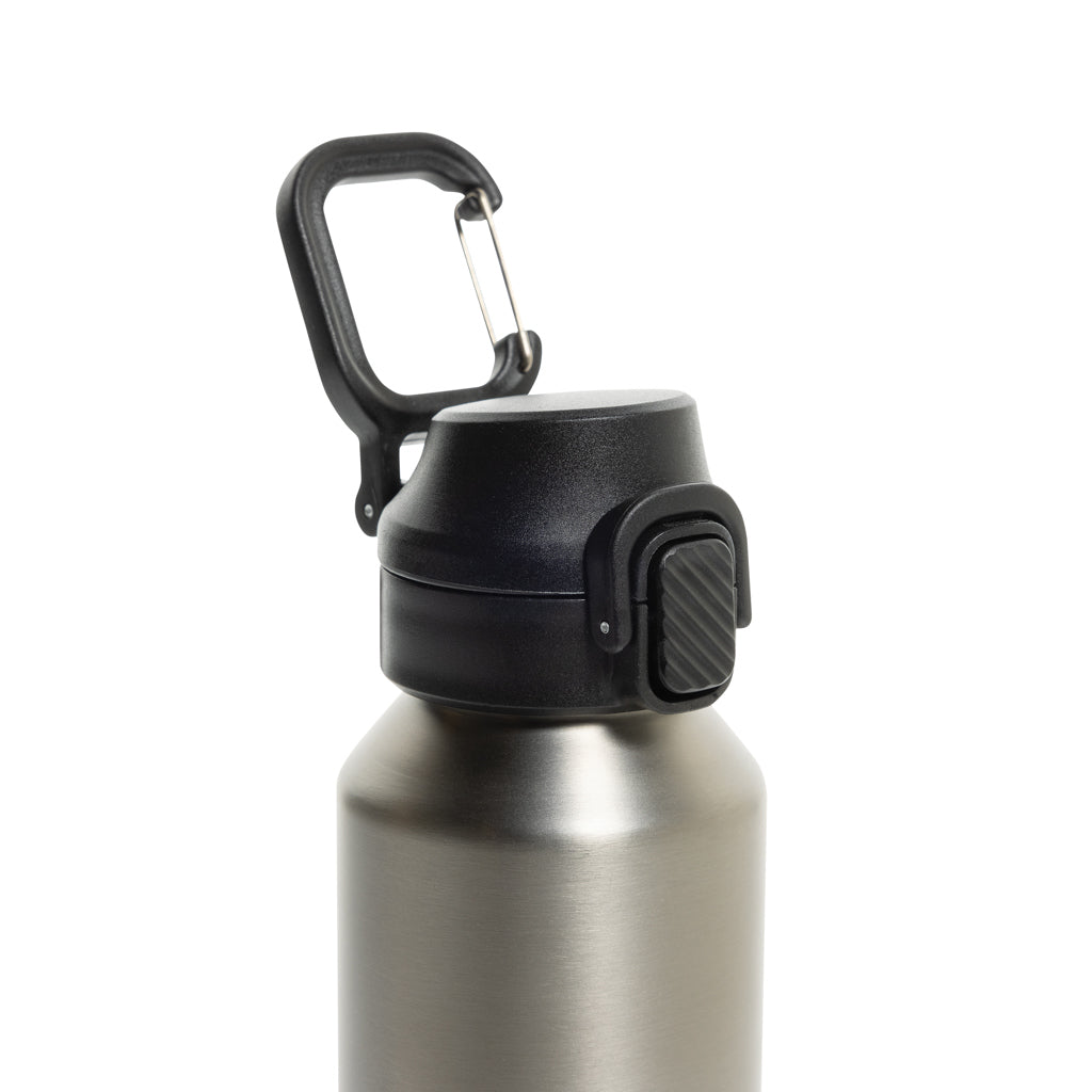 Via RCS Re-Steel Sportflasche mit Verschluss, 600ml – silber