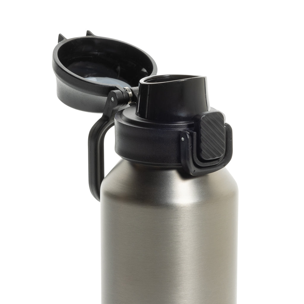 Via RCS Re-Steel Sportflasche mit Verschluss, 600ml – silber