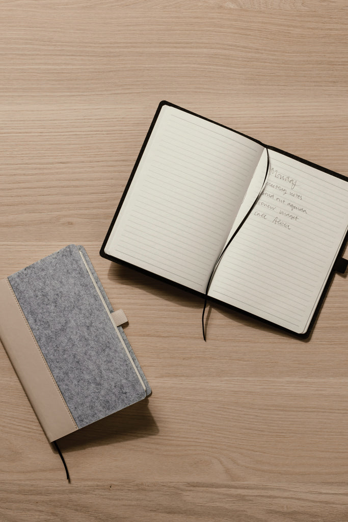 VINGA Albon A5-Notizbuch aus GRS recyceltem Filz