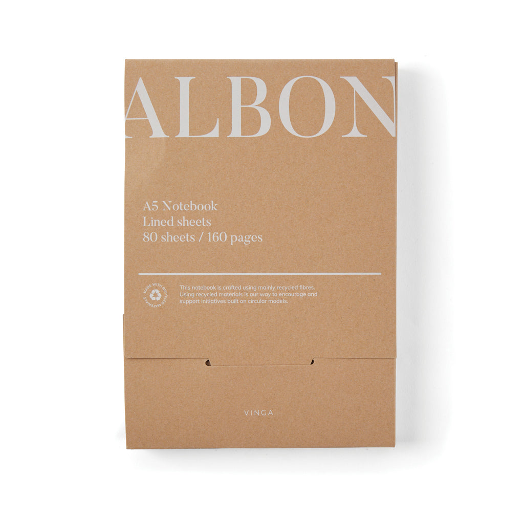 VINGA Albon A5-Notizbuch aus GRS recyceltem Filz