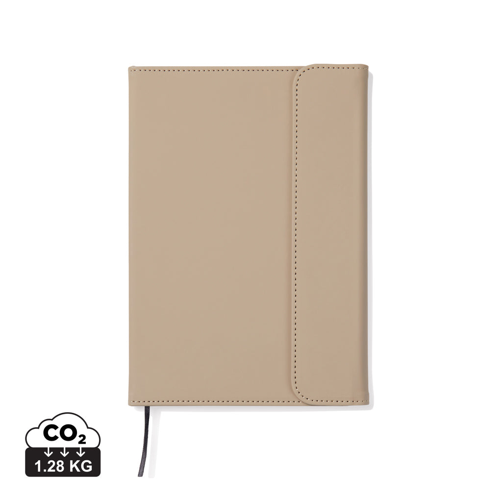 VINGA Baltimore GRS-zertifiziertes Papier & PU-Notizbuch – greige
