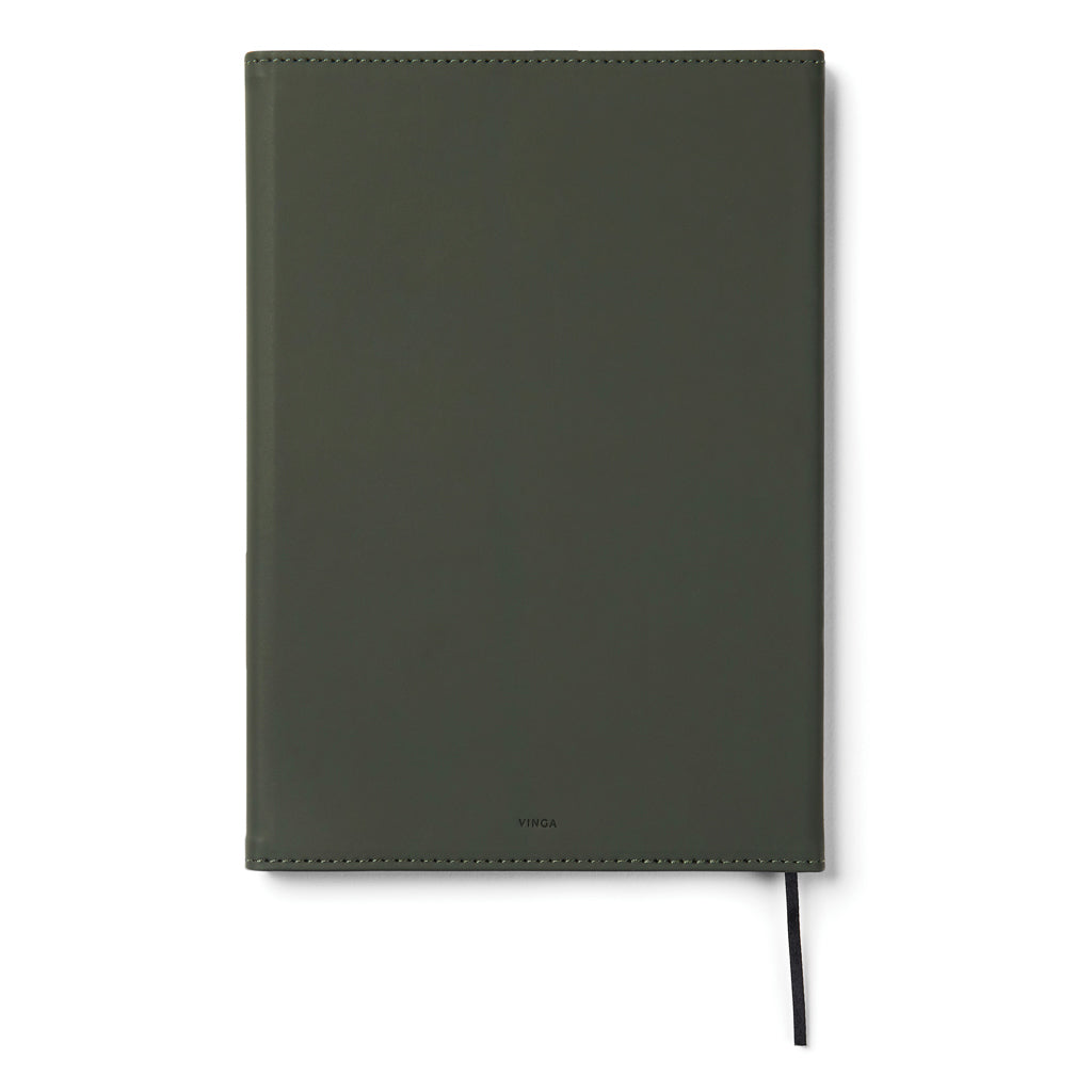 VINGA Baltimore GRS-zertifiziertes Papier & PU-Notizbuch – grün