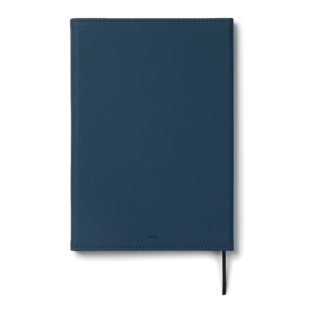 VINGA Baltimore GRS-zertifiziertes Papier & PU-Notizbuch – navy blau