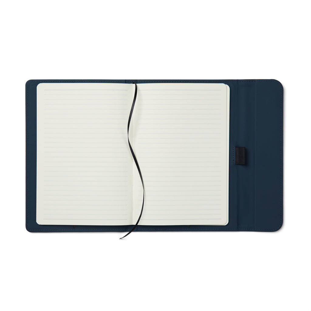 VINGA Baltimore GRS-zertifiziertes Papier & PU-Notizbuch – navy blau
