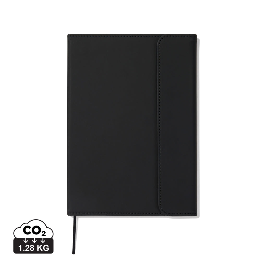 VINGA Baltimore GRS-zertifiziertes Papier & PU-Notizbuch – schwarz