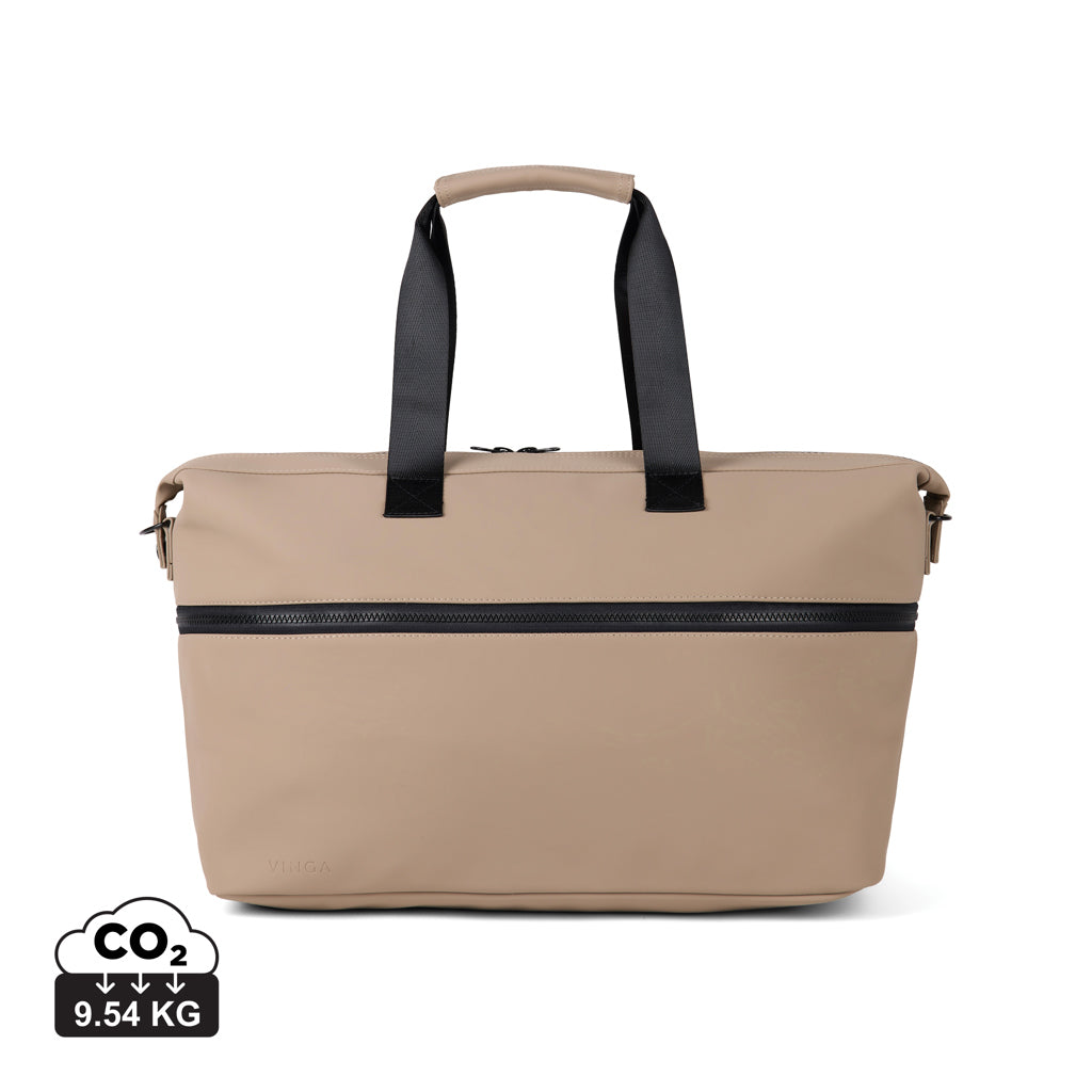 VINGA Baltimore RCS – erweiterbare Wochenendtasche – greige