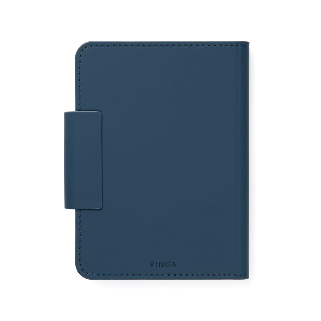 VINGA Baltimore RCS Passport Cover mit Dual-Finder – navy blau