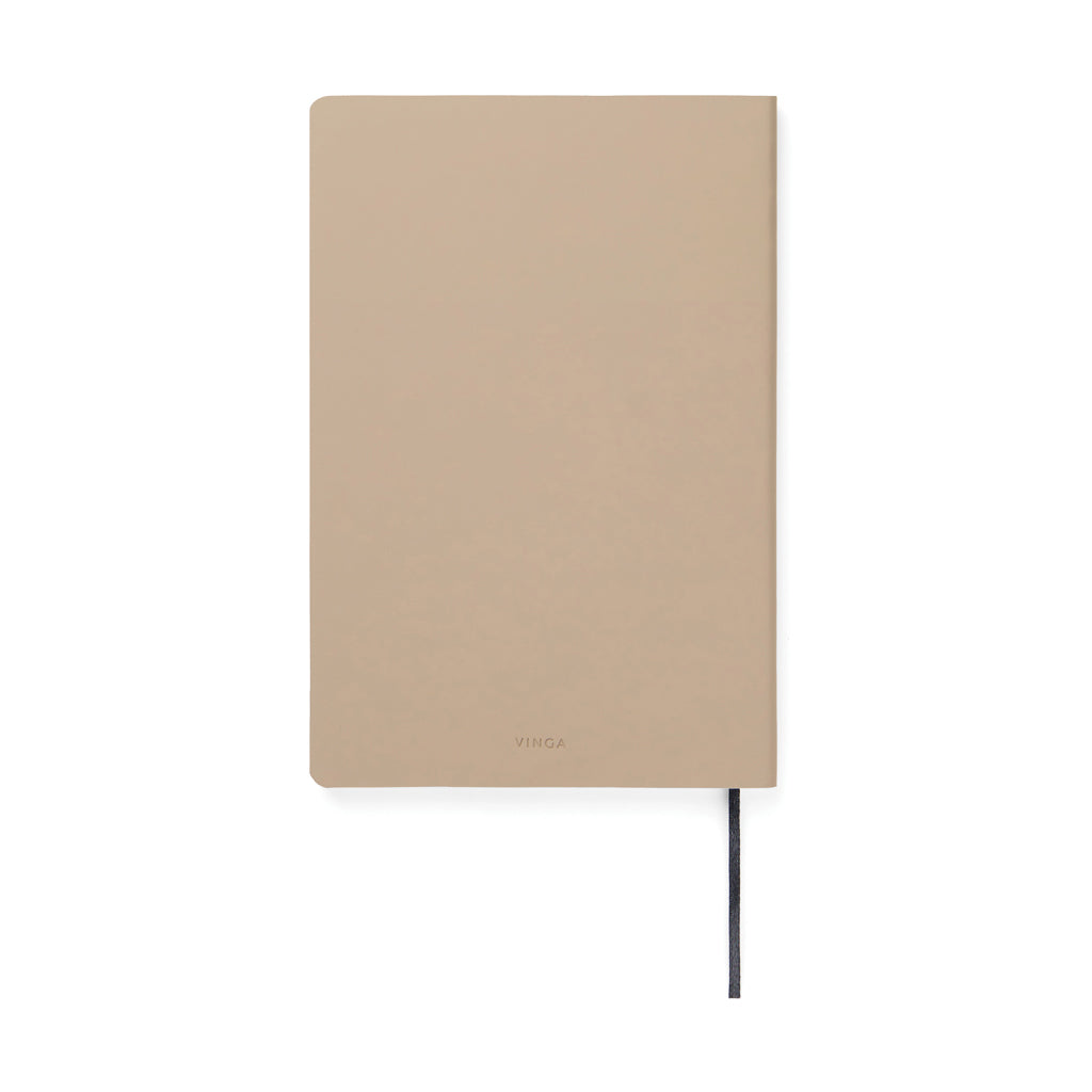 VINGA Baltimore RCS PU Softcover Notizbuch – greige