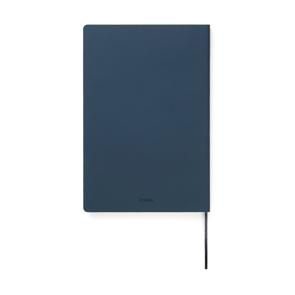 VINGA Baltimore RCS PU Softcover Notizbuch – navy blau
