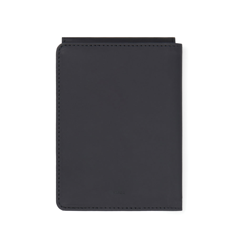 VINGA Baltimore RCS recycelte Polyester-RFID-Reisepasshülle – schwarz