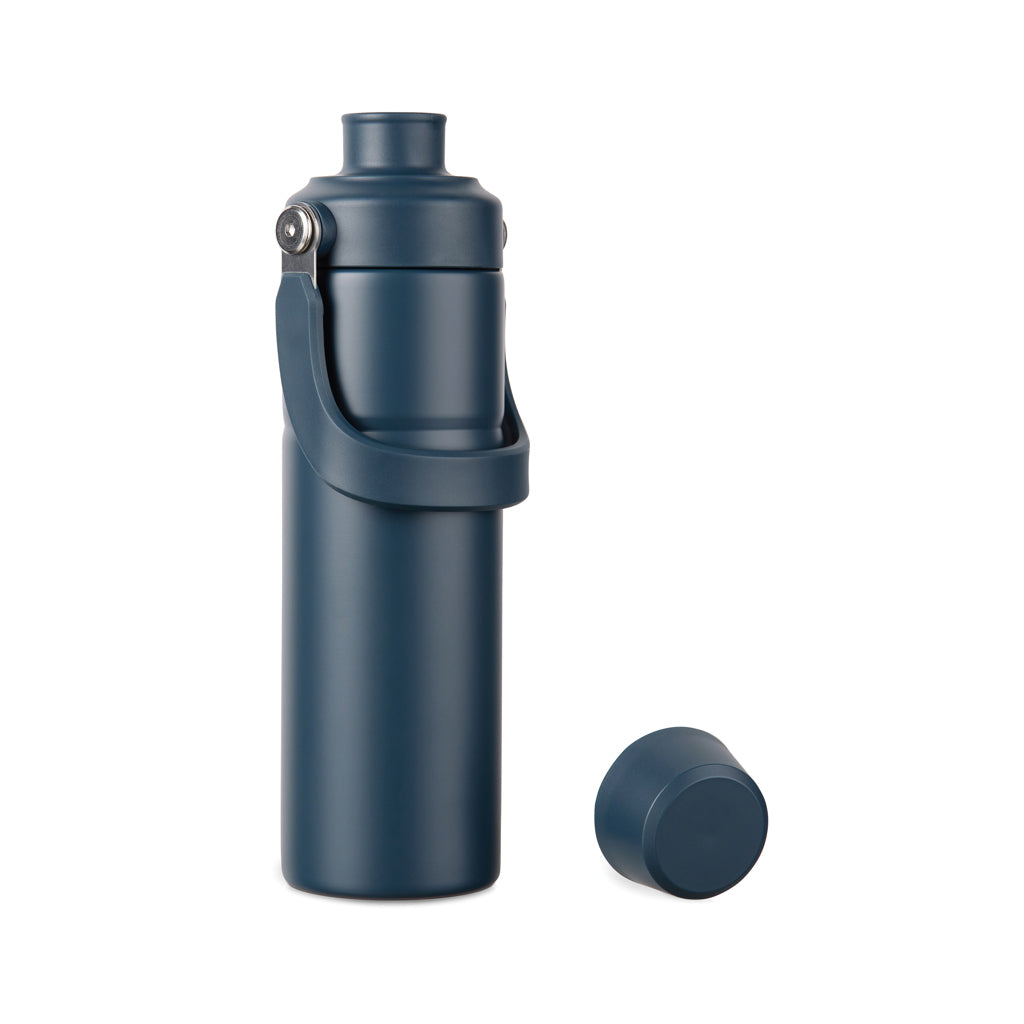 VINGA Baltimore Trek RCS recycelte SS Flasche 600ml – navy blau