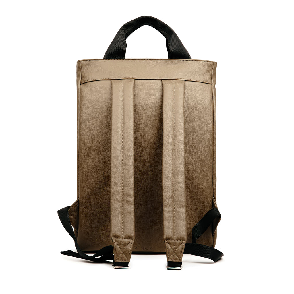 VINGA Bermond Rucksack aus RCS recyceltem PU – braun