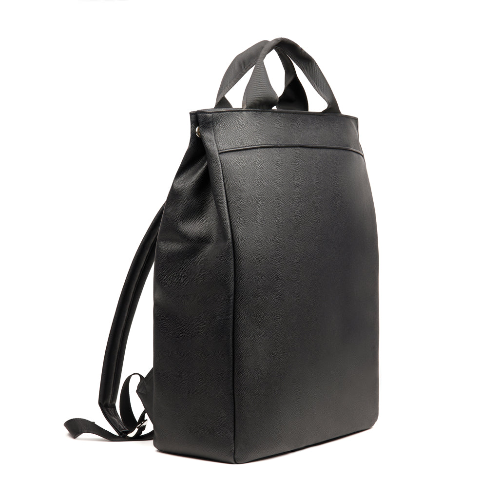 VINGA Bermond Rucksack aus RCS recyceltem PU – schwarz