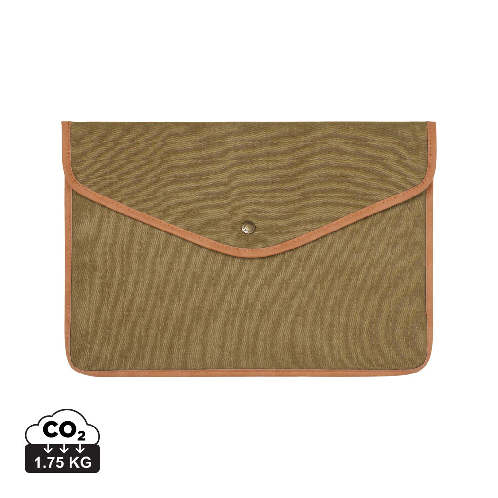 VINGA Bosler 14" Laptop-Tasche aus GRS recyceltem Canvas – grün