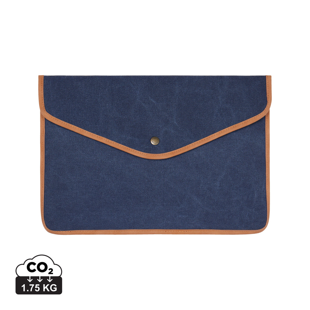 VINGA Bosler 14" Laptop-Tasche aus GRS recyceltem Canvas – navy blau