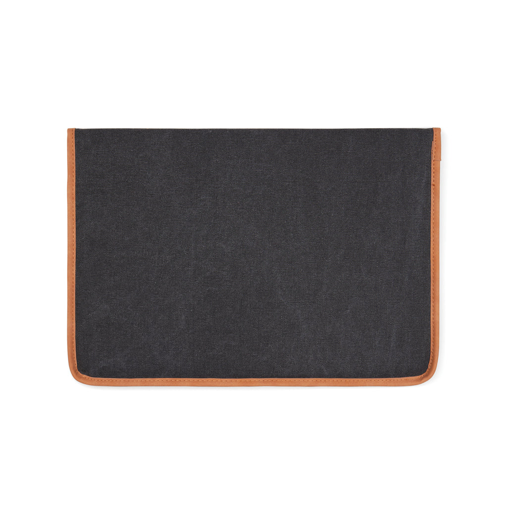 VINGA Bosler 16" Laptop-Tasche aus GRS recyceltem Canvas – schwarz