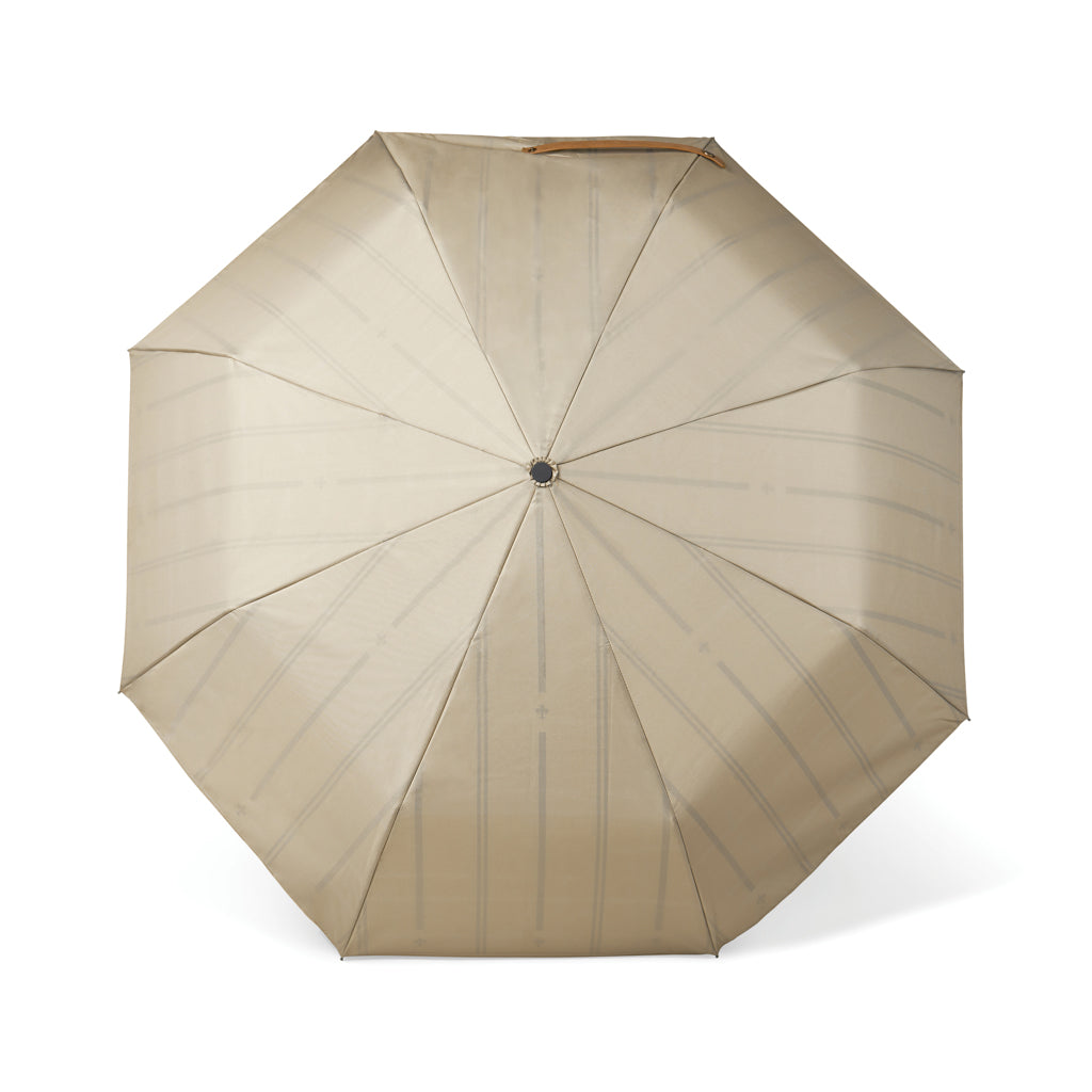 VINGA Bosler AWARE™ 21" faltbarer Schirm aus recyceltem PET – beige