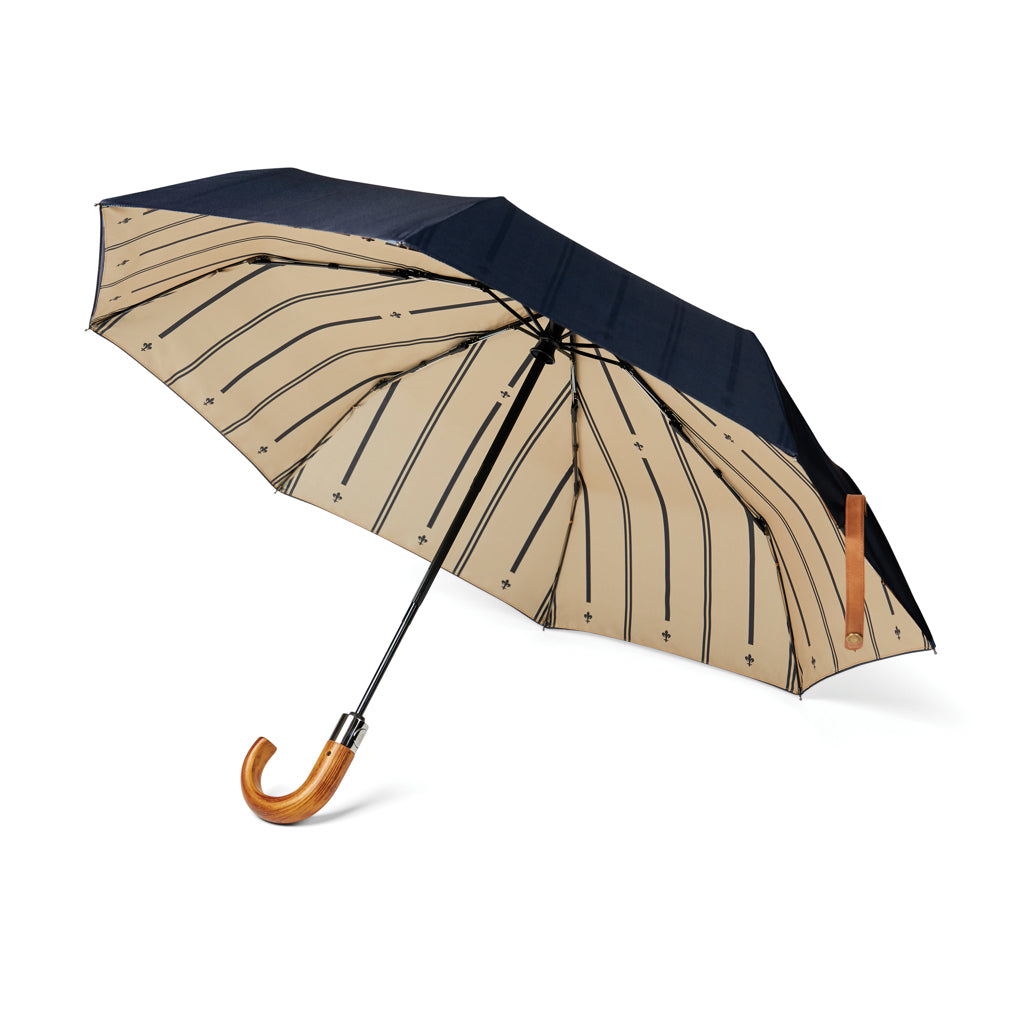 VINGA Bosler AWARE™ 21" faltbarer Schirm aus recyceltem PET – navy blau