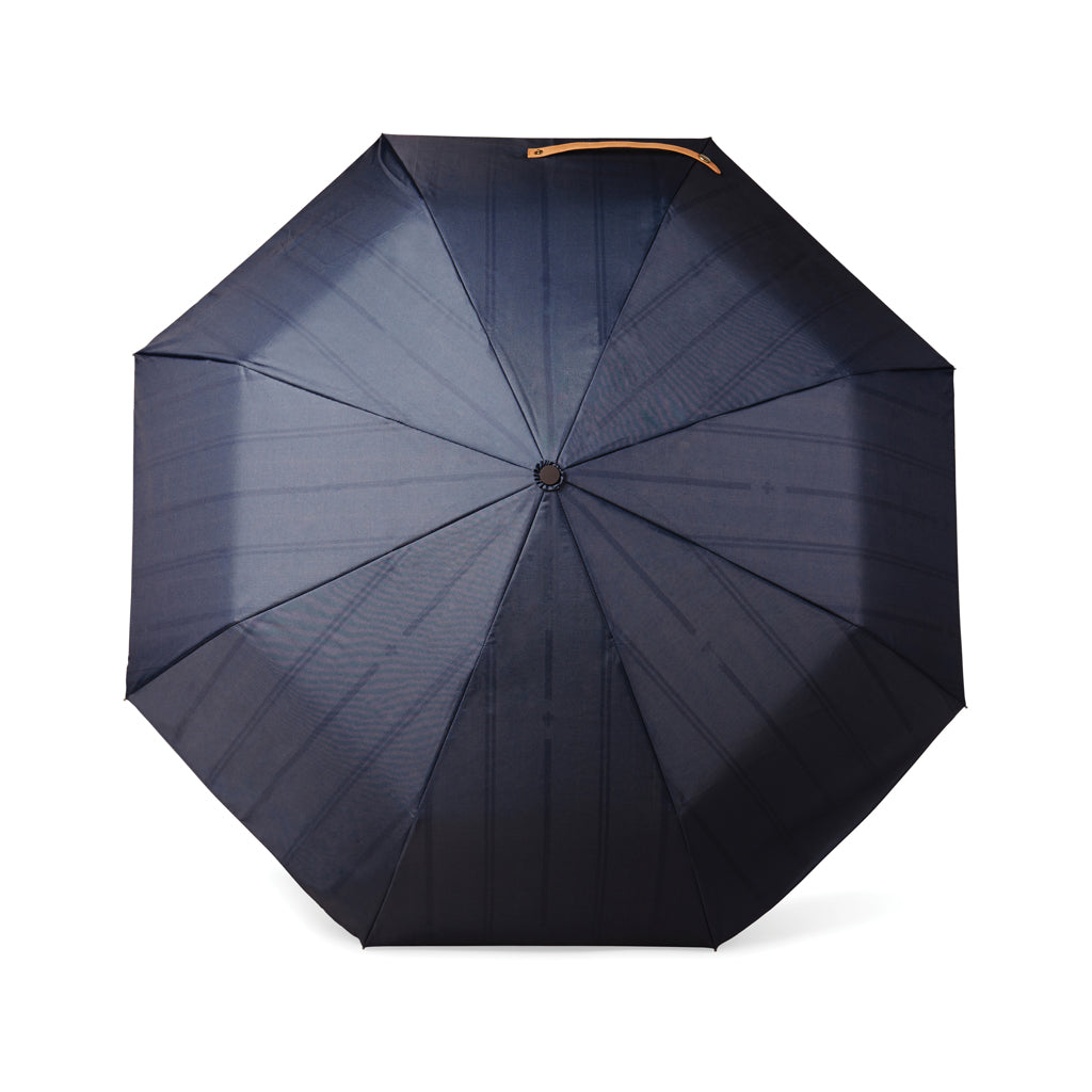 VINGA Bosler AWARE™ 21" faltbarer Schirm aus recyceltem PET – navy blau