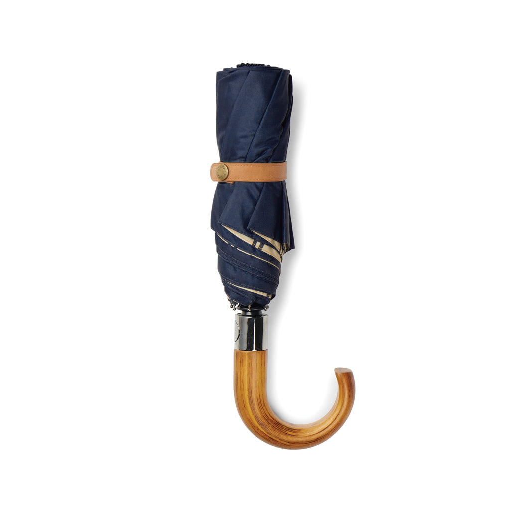 VINGA Bosler AWARE™ 21" faltbarer Schirm aus recyceltem PET – navy blau